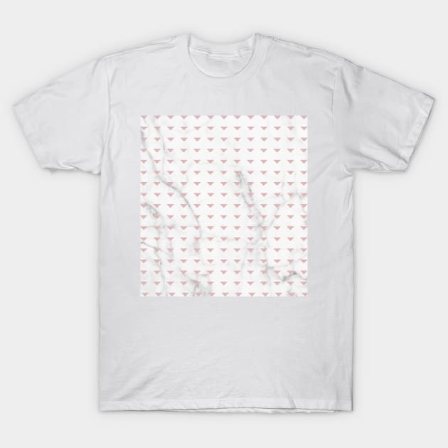 Marble Poster V - triangle pink T-Shirt by fivemmPaper